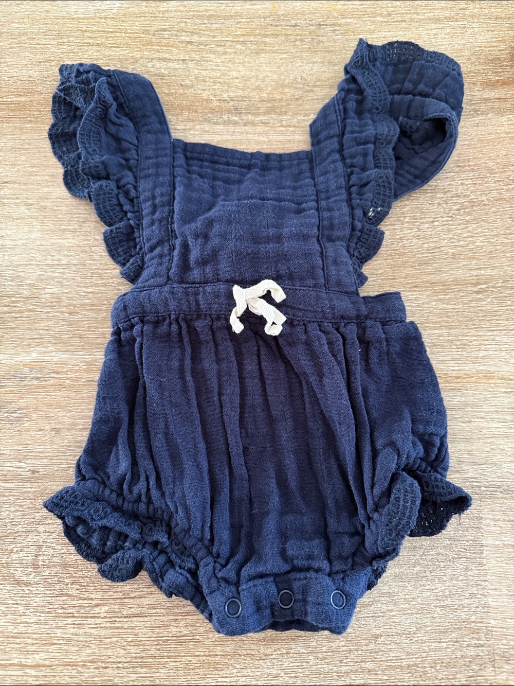 Jamie Kay Navy Blue Ruffle Romper